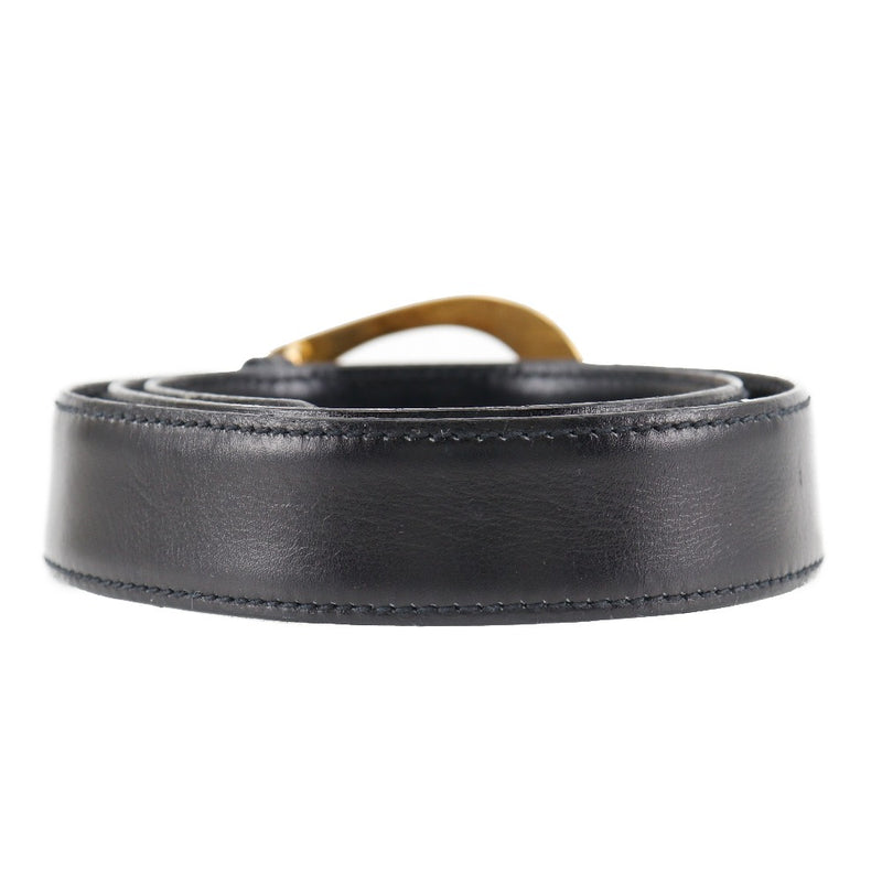 [Gucci] Gucci 
 G ceinture de boucle 
 Cuir x Gold Placing Black G Boucle Dames