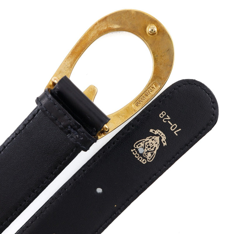 [Gucci] Gucci 
 G ceinture de boucle 
 Cuir x Gold Placing Black G Boucle Dames