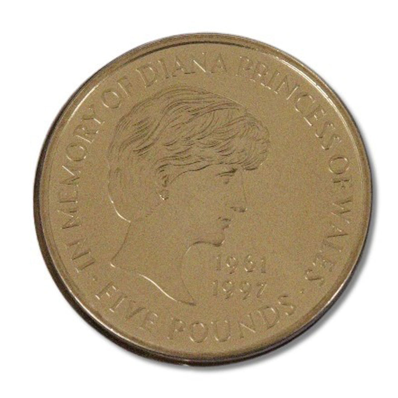 ダイアナ妃 追悼記念 『 5ポンド硬貨 』 貨幣
 メモリアルコイン 記念硬貨 イギリス ロイヤルミント  Princess Diana Memorial 5 Pound Coin _Sランク