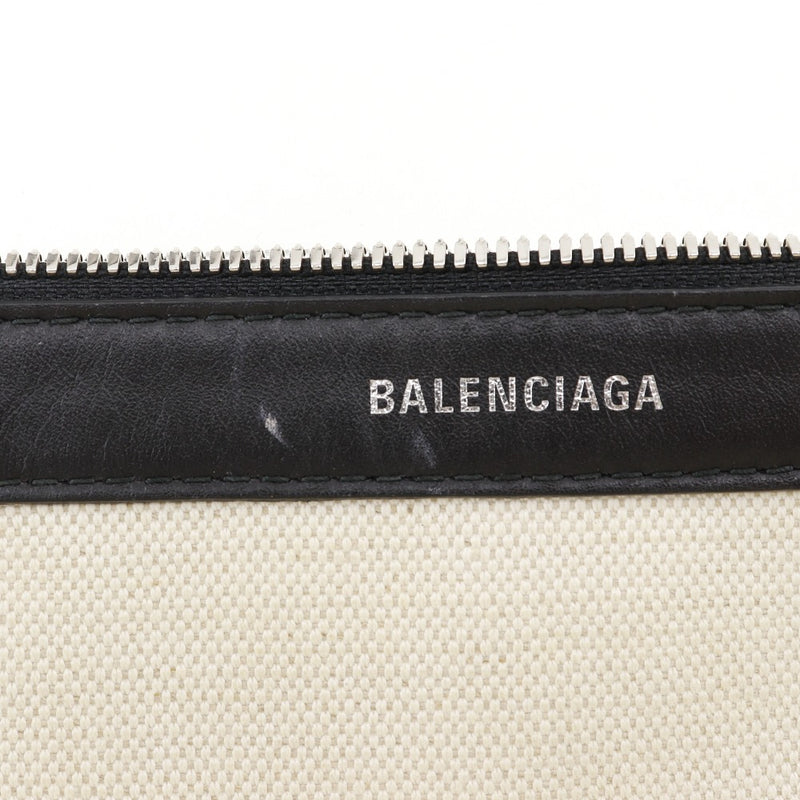 【BALENCIAGA】バレンシアガ
 ネイビー カバS トートバッグ
 339933 キャンバス オフホワイト/黒 肩掛け 手提げ A4 オープン Navy Hippo S レディース