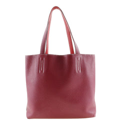 [HERMES] Hermes 
 Dubble sense 28 Tote Bag
 Reversible Leather Ruby/Bougainville Red/Raspberry Pink Y engraved shoulder handbag A5 Open DOBLE SENSE 28 Ladies A-Rank