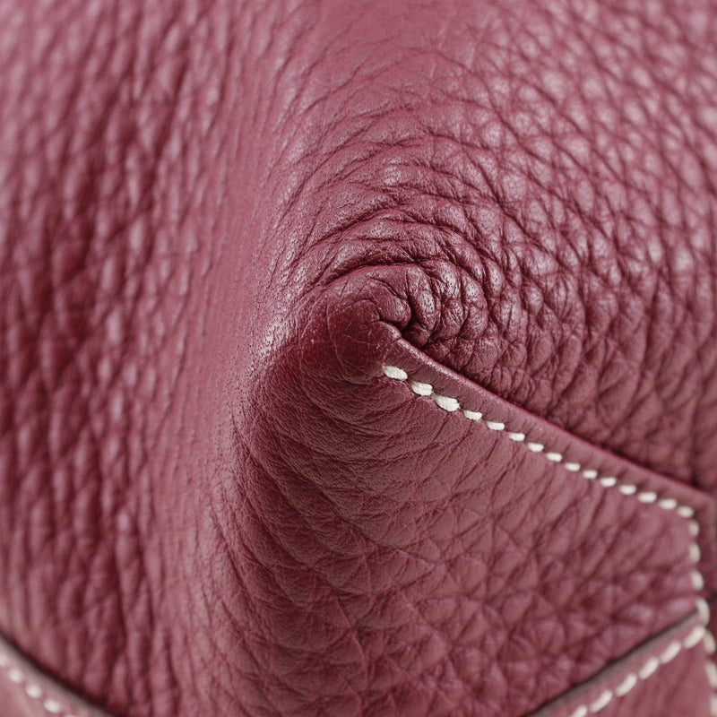 [Hermes] Hermes Duble Sense 28 sac fourre-tout réversible Ruby / Bougainville Red / Pink Y Sac à main gravé A5 Open Doble Sense 28 Mesdames A-Rank