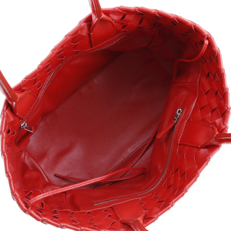 [Bottegaveneta] Bottega Veneta 
 Intrechart手提袋 
 B085971920皮革红色手提包A5开放式女士女士A等级