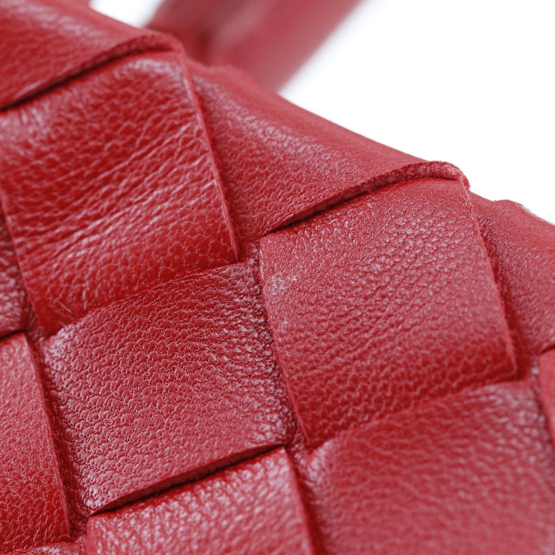 [Bottegaveneta] Bottega Veneta 
 Intrechart手提袋 
 B085971920皮革红色手提包A5开放式女士女士A等级