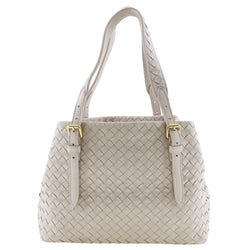 [Bottegaveneta] Bottega Veneta 
 Bolsa Instrechart Tote 
 B08316012J de cuero Beige Handbag A5 Botón Snap