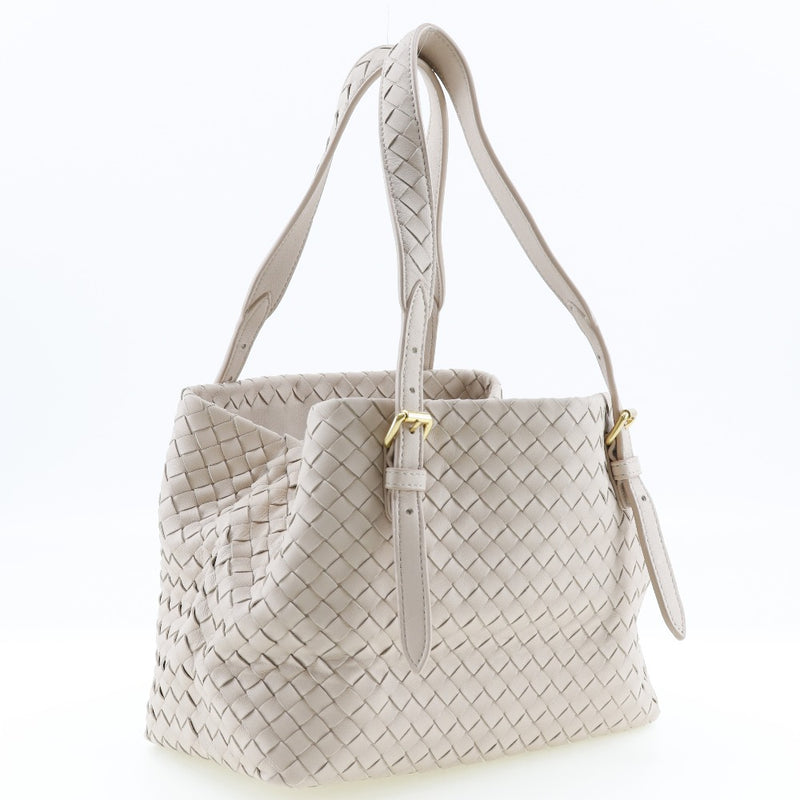 [Bottegaveneta] Bottega Veneta intrécachart sac fourre-tout b08316012j en cuir beige handscape a5 bouton snap intrecciato dames un rang