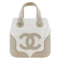 [CHANEL] Chanel 
 Marshmallow handbag 
 A24227 Canvas beige/white handbag A5 fastener Marshmallow Ladies A-Rank