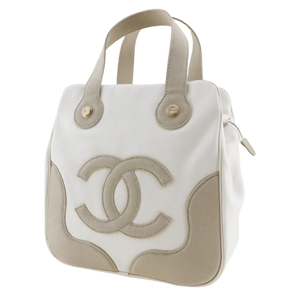 [Chanel] Chanel 
 Bolso de malvavisco 
 A24227 Canvas beige/blancos A5 A5 APARTA DE MANSBARTANTE Damas A-Rank