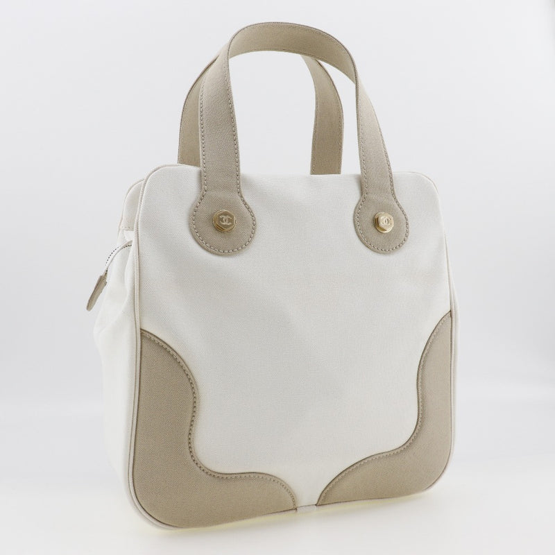 [CHANEL] Chanel 
 Marshmallow handbag 
 A24227 Canvas beige/white handbag A5 fastener Marshmallow Ladies A-Rank