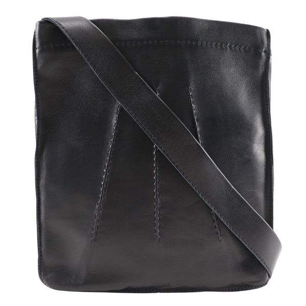 [HERMES] Hermes 
 Tudu shoulder bag 
 Calf black diagonal hanging A5 Snap button TOUDU Unisex A-Rank