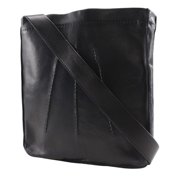 [Hermes] Hermes 
 Tudu Shoulder Bag 
 Ternero Black Diagonal Hanging A5 Snap Botón Toudu Unisex A-Rank