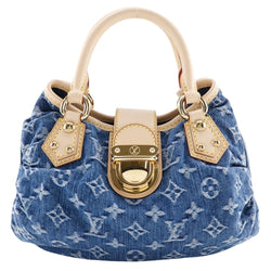 [Louis Vuitton] Louis Vuitton 
 Plea handbag 
 M95020 monogram denim VI0065 engraved handbag pachinko lock PREITY Ladies S rank
