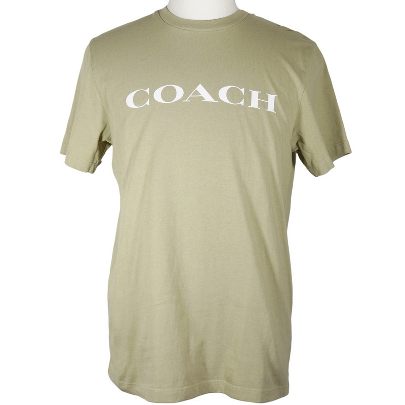 NISHIKINO VINTAGE KYOTOのカーキ色のコットン製COACHシグネチャー半袖Tシャツ