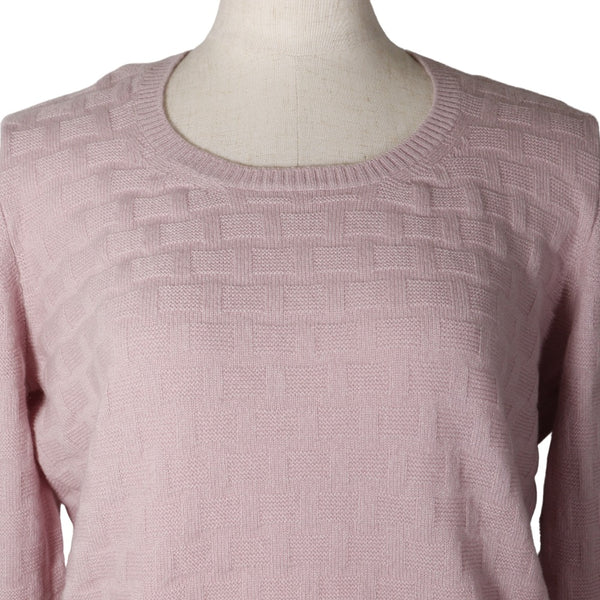 [CHANEL] Chanel 
 Sweater 
 P24299v01676 cashmere Raspberry Pink Ladies SA rank