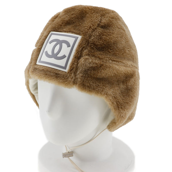 [CHANEL] Chanel 
 Flightcap Other hat 
 Sports Line Acrylic x Polyester Brown Flight CAP Ladies A-Rank