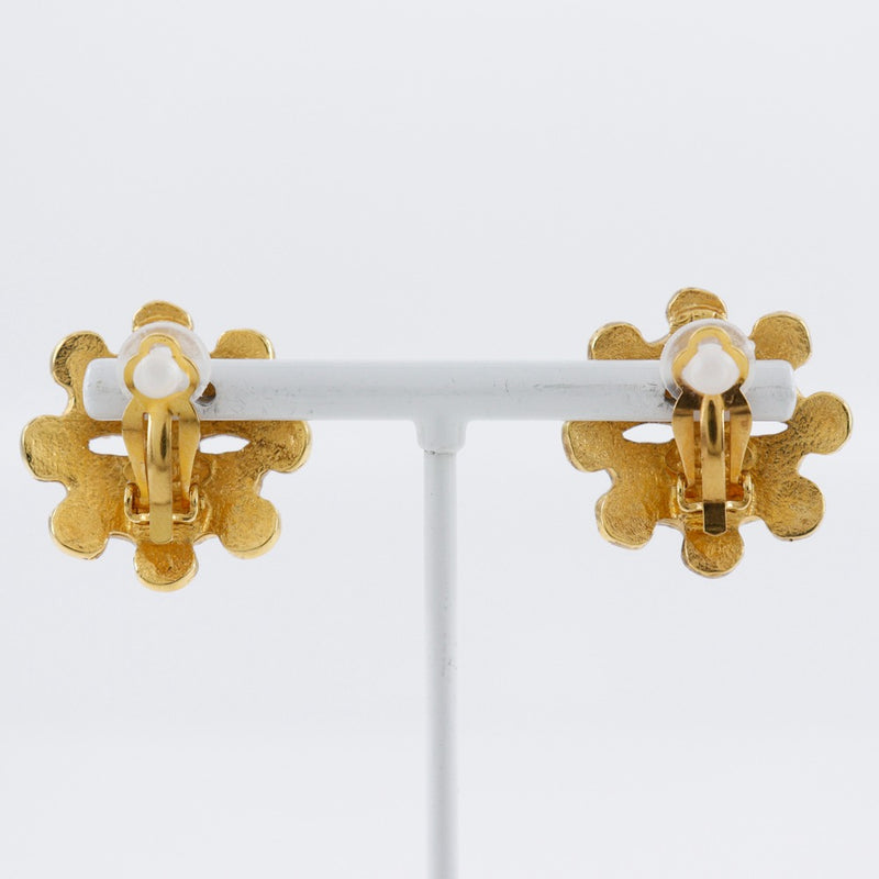 [CHANEL] Chanel 
 Cocomark earrings 
 Vintage gold plating 94p engraved flower approx. 11.3g COCO Mark Ladies