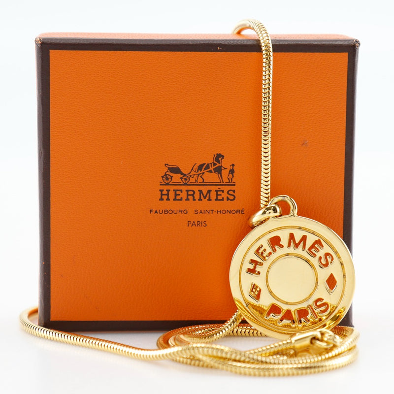 【HERMES】エルメス
 セリエ ネックレス
 金メッキ 約21.4g Serie レディース