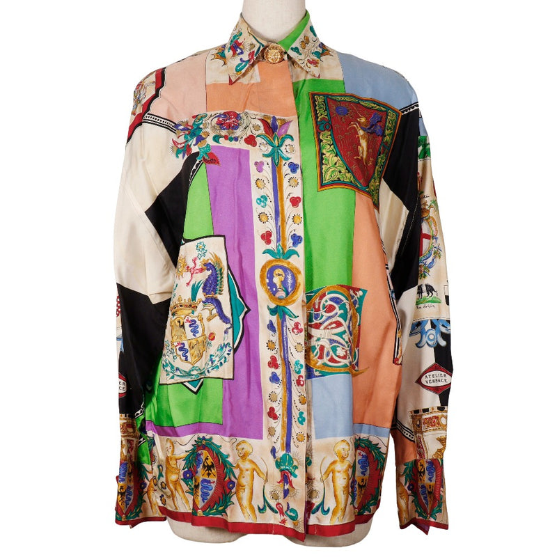 [Salvatore Ferragamo] Salvatore Ferragamo 
 Long -sleeved shirt 
 Silk multi-color unisex B-Rank