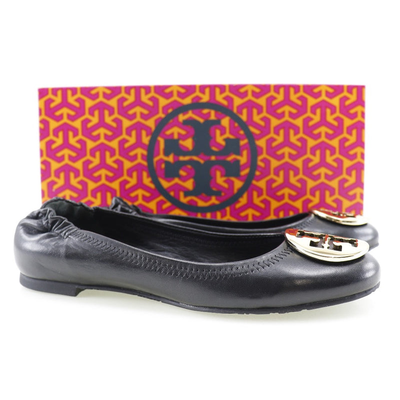 [Tory Burch] Tory Burch 
 Chaussures plats de chaussures de ballet 
 7992103002 Chaussures plats noirs de veau mesdies un rang