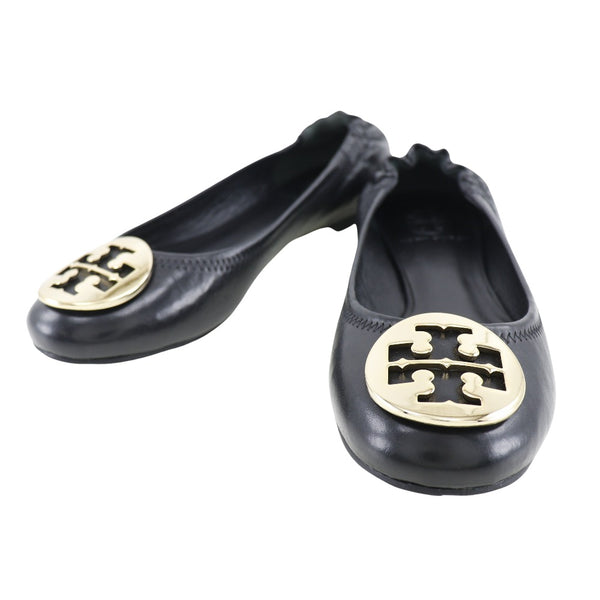 【Tory Burch】トリーバーチ
 フラットシューズ バレエシューズ
 7992103002 カーフ 黒 Flat shoes レディースAランク