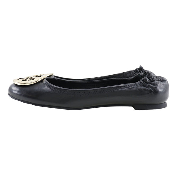 【Tory Burch】トリーバーチ
 フラットシューズ バレエシューズ
 7992103002 カーフ 黒 Flat shoes レディースAランク