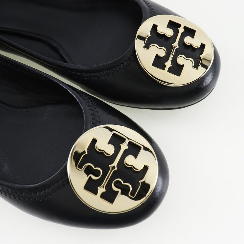 [Tory Burch] Tory Burch 
 Chaussures plats de chaussures de ballet 
 7992103002 Chaussures plats noirs de veau mesdies un rang