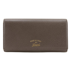 [GUCCI] GUCCI Long Wallet 354498 Cuir Gris / Rose Button Mesdames