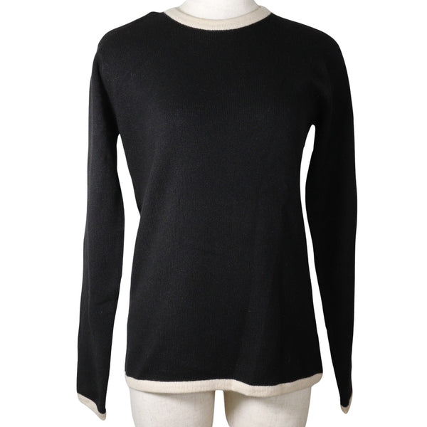 [Chanel] Chanel Vicolor Sweater 96A PO8086V00306 Cashmere Negro/Beige por Color Ladies A+Rank