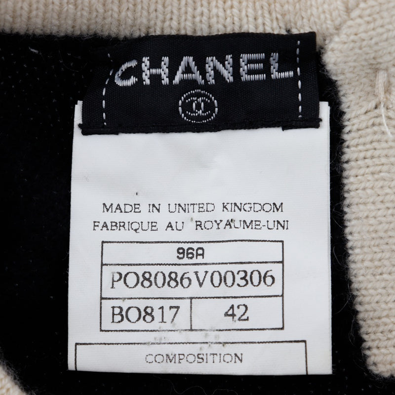 [CHANEL] Chanel 
 Bicolor sweater 
 96A PO8086v00306StainsYaki/Beige by Color Ladies A+Rank