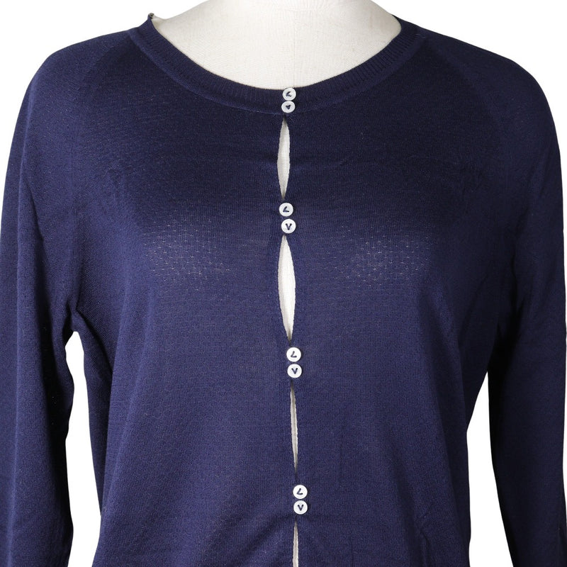 [Louis Vuitton]LOUIS VUITTON
 Monogram cardigan 
 Cotton Navy MONOGRAM Ladies A+Rank