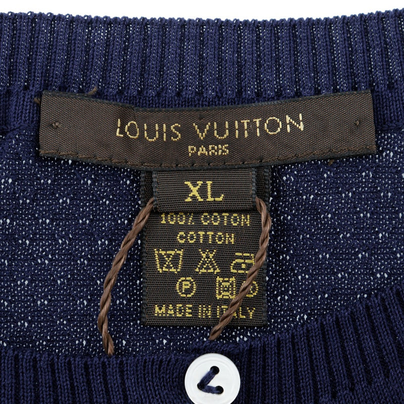 [Louis Vuitton]LOUIS VUITTON Monogram Cardigan Cotton Navy MONOGRAM Ladies A+Rank