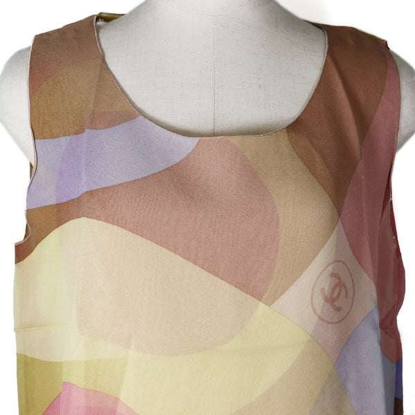 [Chanel] Chanel Coco Mark Top Top 01C P17019W02737 SILK multicolor Coco Mark Ladies A +