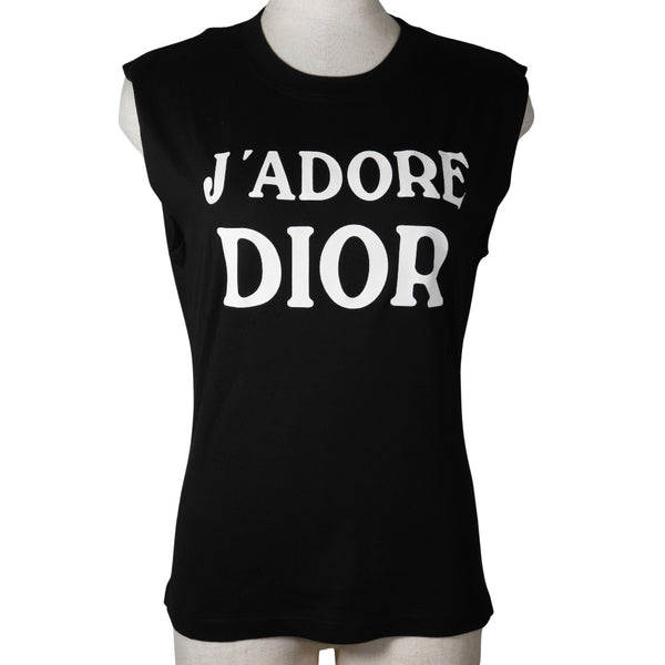 [Dior] Christian Dior J'adore Dior 기타 탑 1h12055300 Cotton Black J'adore Dior Ladies A+Rank