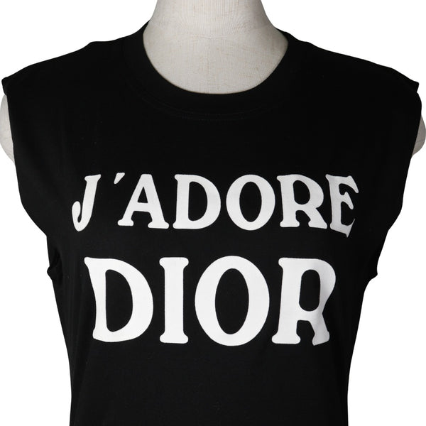 【Dior】クリスチャンディオール
 J'ADORE DIOR その他トップス
 1H12055300 コットン 黒 J'ADORE DIOR レディースA+ランク