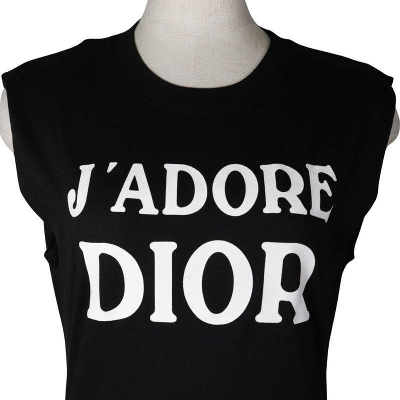 [Dior] Christian Dior J'adore Dior Otros Tops 1H12055300 Algodón Negro J'adore Dior Ladies A+Rank