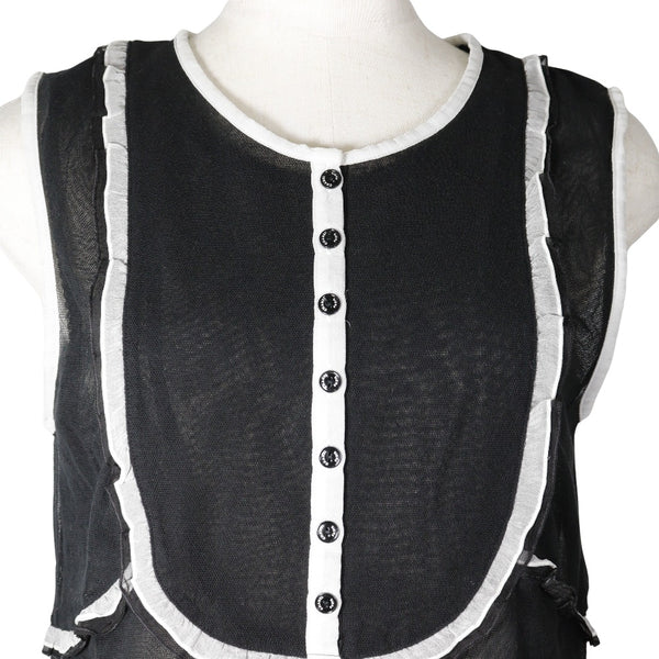 [CHANEL] Chanel Sleeve Tank Top 07P P30617v13551 Cotton Black No Sleeve Ladies A-Rank