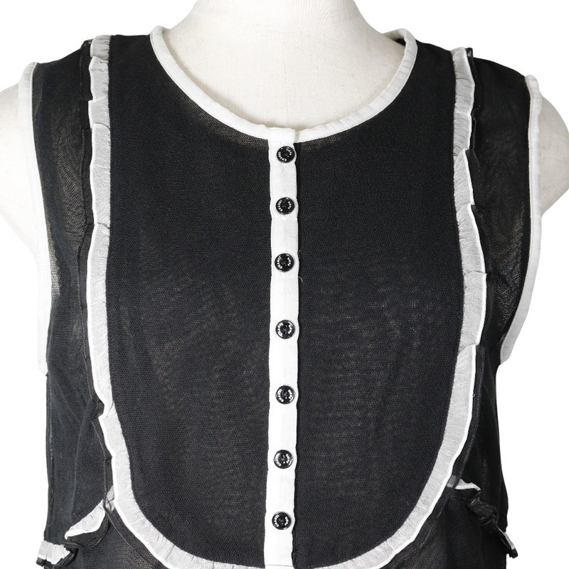 [CHANEL] Chanel 
 Sleeve tank top 
 07P P30617v13551 Cotton Black No Sleeve Ladies A-Rank