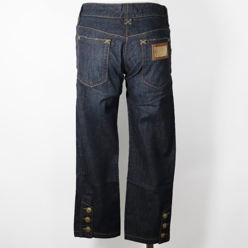 [DOLCE & GABBANA]DOLCE&GABBANA Denim cropped pants Sabrina cotton indigo denim ladies A rank