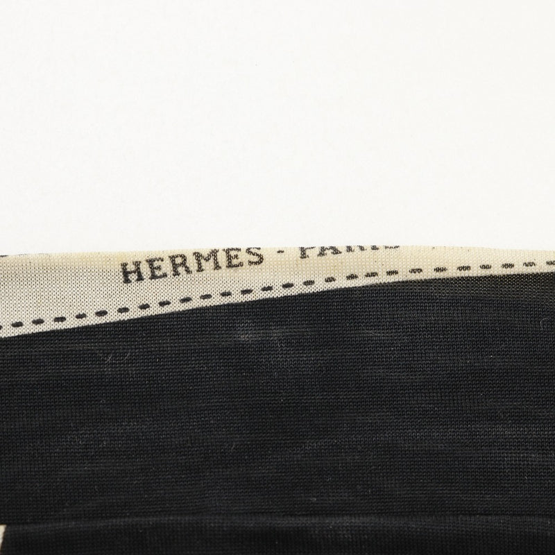 [Hermès] Hermes Hair Band AUTRES Fashion Divers Goods Bordukk Ribbon Silk Black Hair Band Mesdames