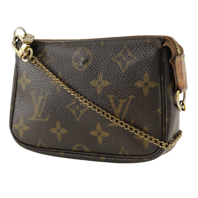 [루이비통]LOUIS VUITTON 미니 파이프 셰트 Accessoires 파우치 M58009 모노그램 캔버스 차 FL0063 새겨진 지퍼 미니 포크 송아리 아가씨 숙녀