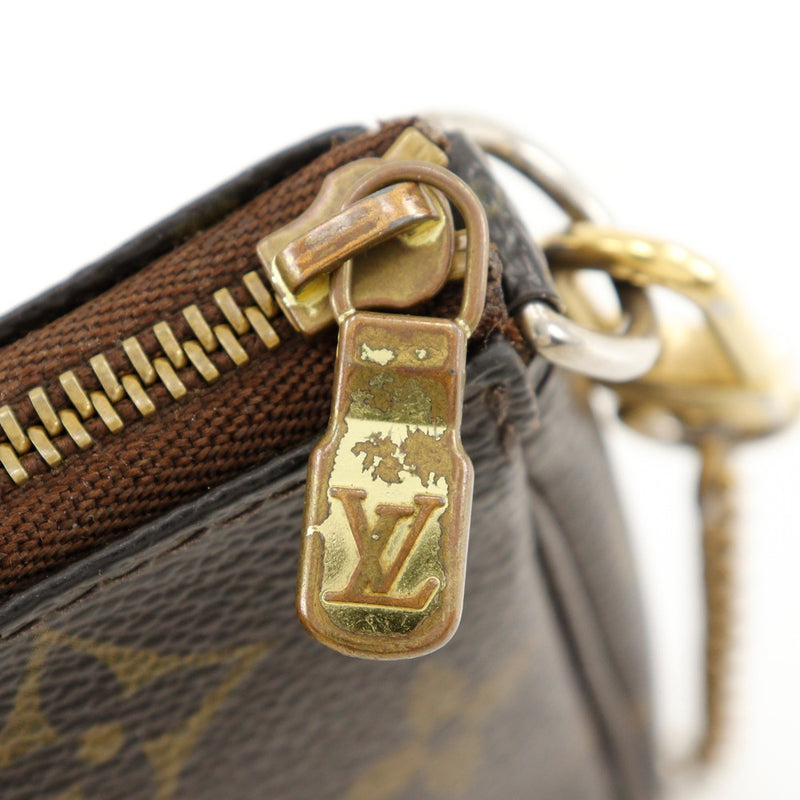 [路易威登]LOUIS VUITTON
 迷你pip保存 Accessoires 小袋 
 M58009会标帆布茶fl0063雕刻拉链迷你pochette Accessoors女士女士