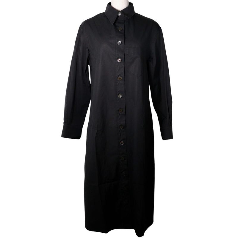 [HERMES] Hermes Shirt One Piece One Piece Cotton Black Shirt Dress Ladies