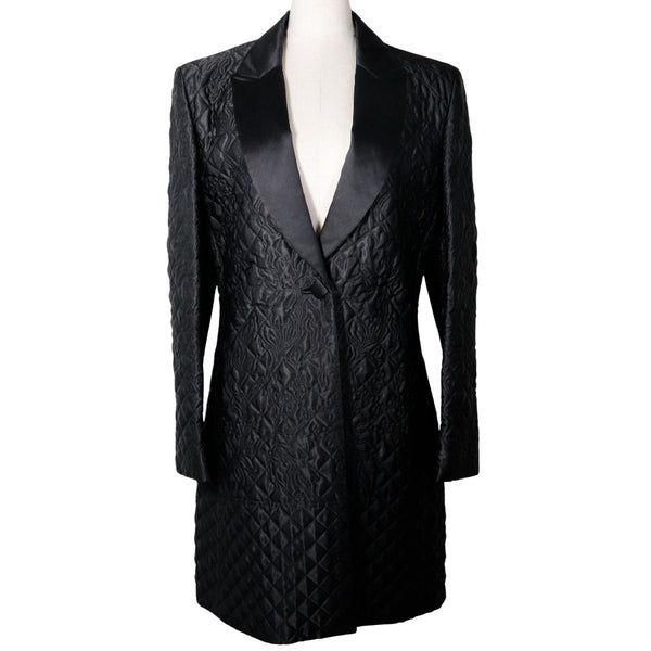 [Genny] Jenny Quilting Taphed Veste Long Polyester Black Ladies A Rank