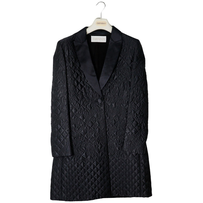 [Genny] Jenny 
 Quilting tailored jacket 
 Long Polyester Black Quilting Ladies A Rank