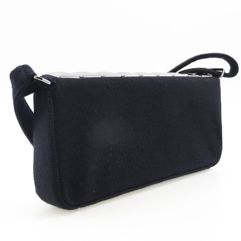 [Chanel] Chanel Chocolate Bar Bolso de hombro Cubo de hielo Algodón de algodón negro Tipo de chocolate Barra de chocolate Damas