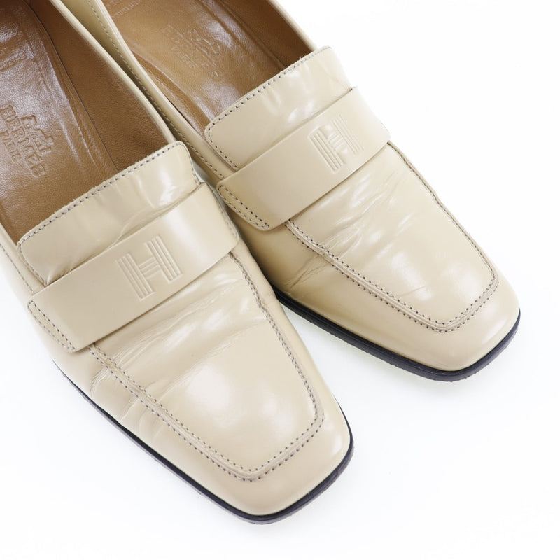 [HERMES] Hermes 
 Loafer 
 Leather beige ladies