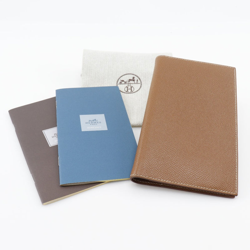 [HERMES] Hermes 
 Notebook cover 
 Vo Epson tea □ B engraved Ladies A-Rank