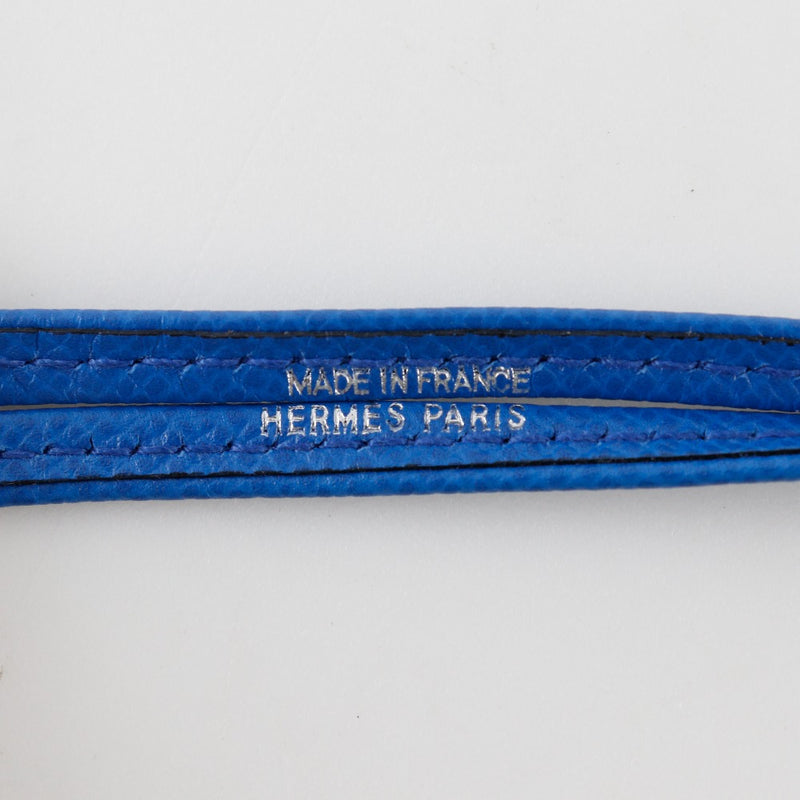 [HERMES] Hermes 
 Ultrasonic whistle and other miscellaneous goods 
 Shifle Pendant Metal x leather blue Ultrasonic Whistle_a Rank