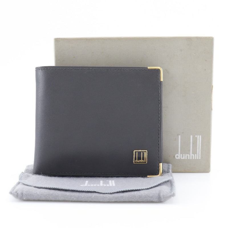 [Dunhill] Dunhill Bi-Fold Wallet Calfskin Gray Open Men's