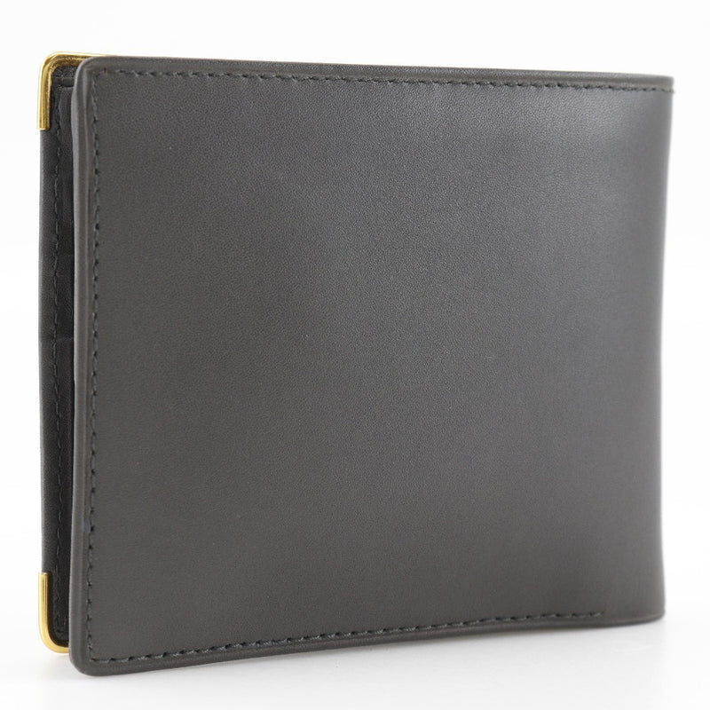 [Dunhill] Dunhill bi -fold billet de billetera grises abiertos